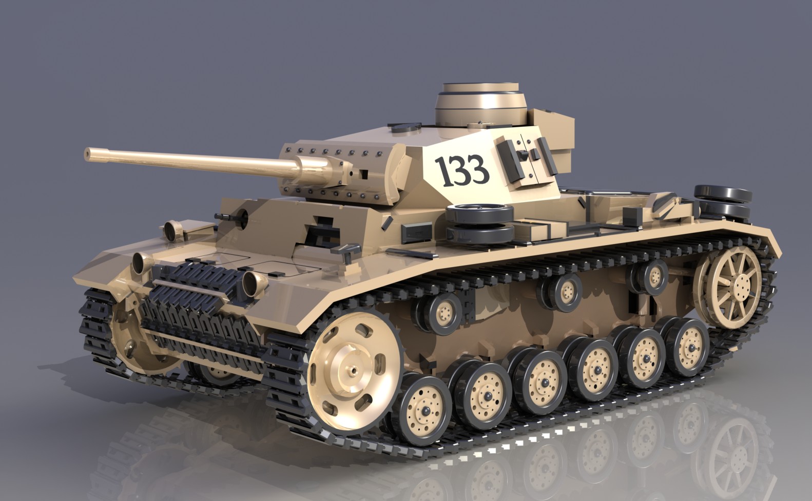 三号坦克坦克 战车 kpfw 3 ausf solidedge stp